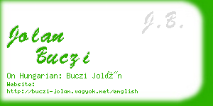 jolan buczi business card